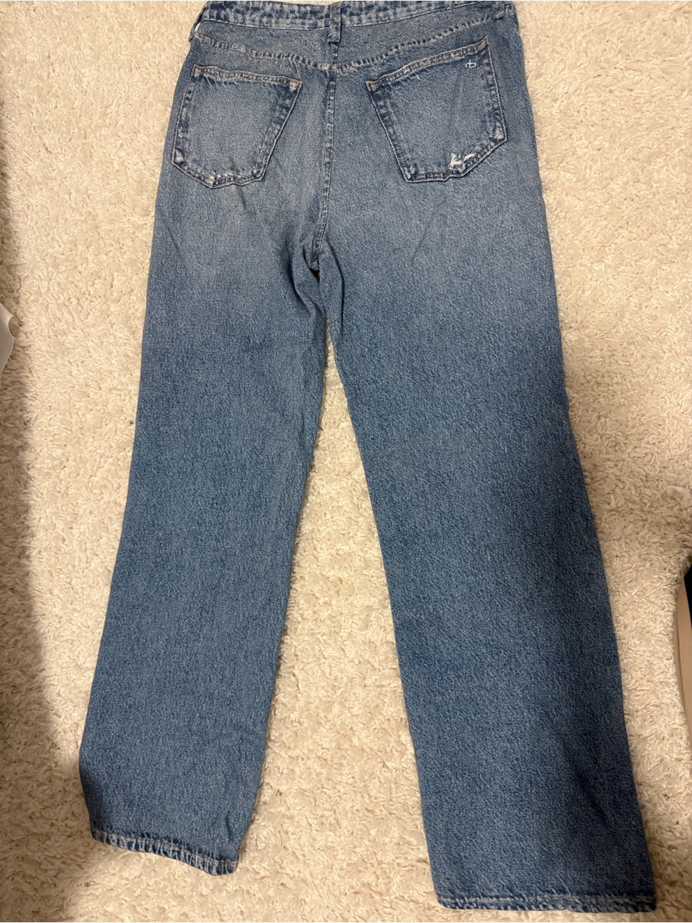 rag & bone miramar terry shea Light Blue High-Rise Wide-Leg Jeans - Picture 4 of 4